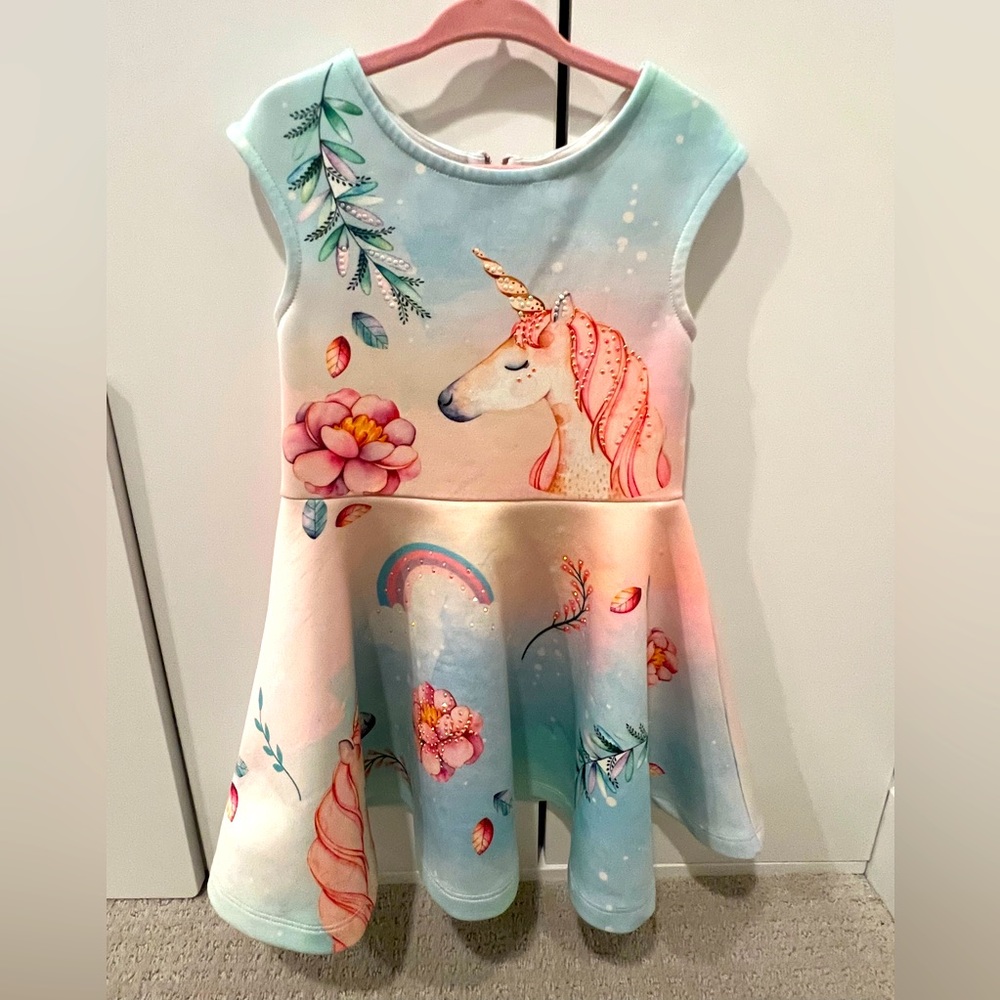 Hannah Banana Unicorn Skater Dress